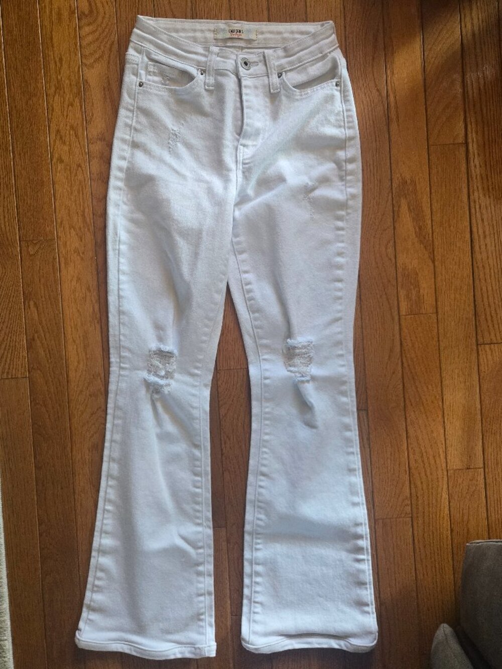 Women white flare jeans